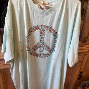 Floral Peace Sign T-Shirt